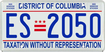 DC license plate ES2050