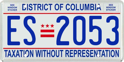 DC license plate ES2053