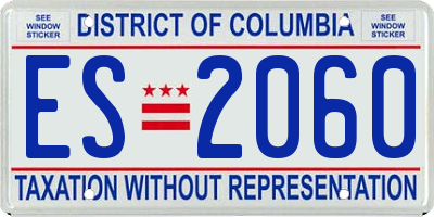 DC license plate ES2060