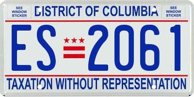 DC license plate ES2061