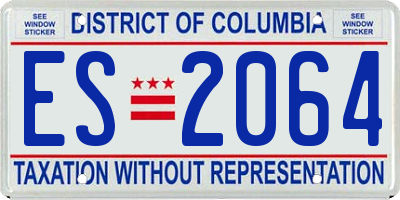 DC license plate ES2064