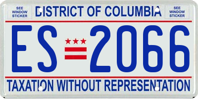 DC license plate ES2066