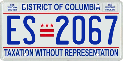 DC license plate ES2067