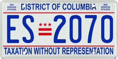 DC license plate ES2070