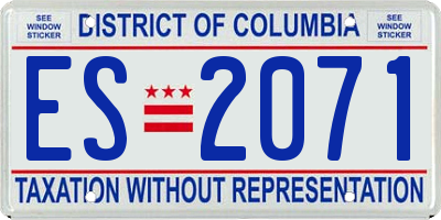 DC license plate ES2071