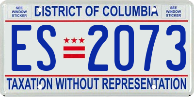DC license plate ES2073