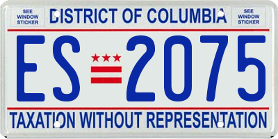 DC license plate ES2075