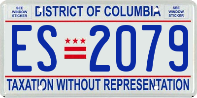 DC license plate ES2079