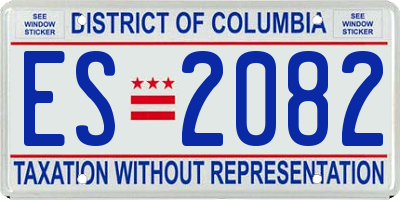 DC license plate ES2082
