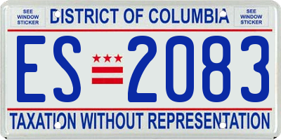 DC license plate ES2083