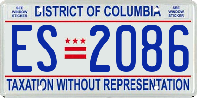 DC license plate ES2086