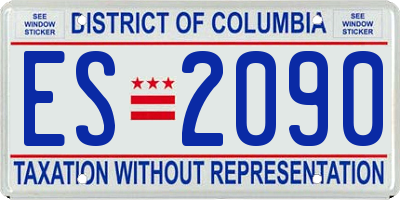 DC license plate ES2090