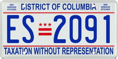 DC license plate ES2091