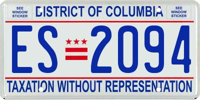 DC license plate ES2094