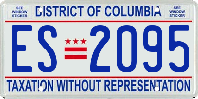DC license plate ES2095