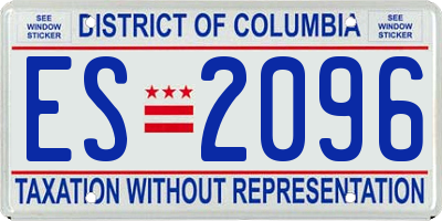 DC license plate ES2096