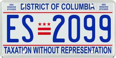 DC license plate ES2099