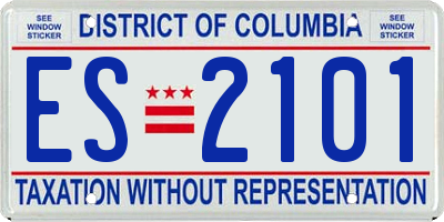 DC license plate ES2101