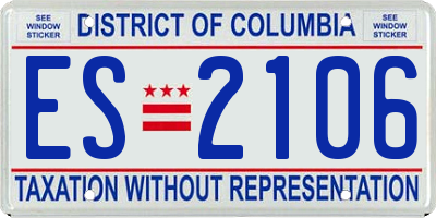 DC license plate ES2106