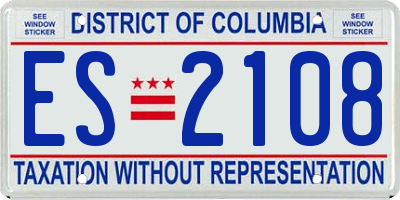 DC license plate ES2108