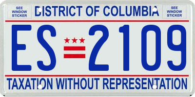 DC license plate ES2109