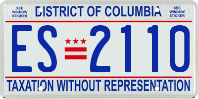 DC license plate ES2110