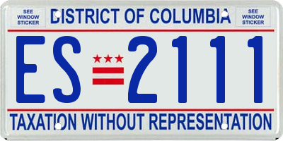 DC license plate ES2111