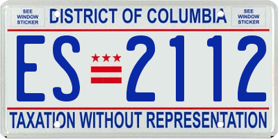 DC license plate ES2112