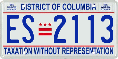 DC license plate ES2113