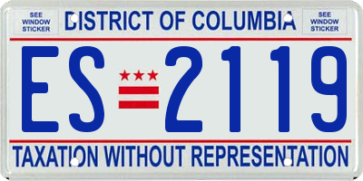 DC license plate ES2119