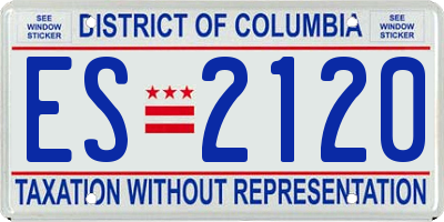 DC license plate ES2120