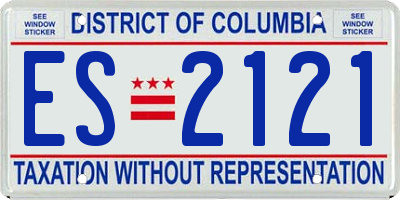 DC license plate ES2121
