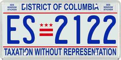 DC license plate ES2122