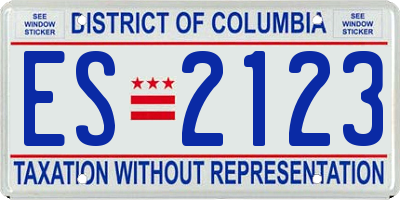 DC license plate ES2123
