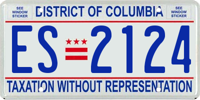 DC license plate ES2124