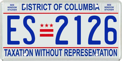 DC license plate ES2126