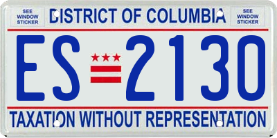 DC license plate ES2130