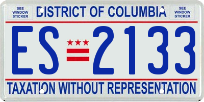 DC license plate ES2133