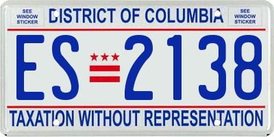 DC license plate ES2138