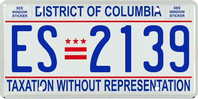 DC license plate ES2139
