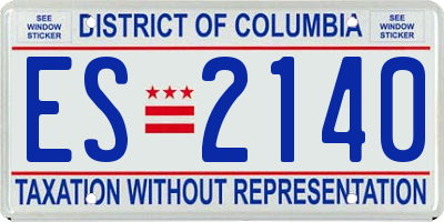 DC license plate ES2140