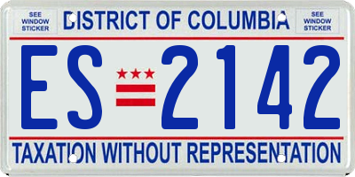 DC license plate ES2142