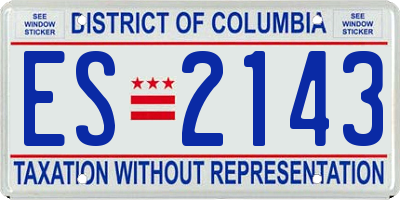 DC license plate ES2143