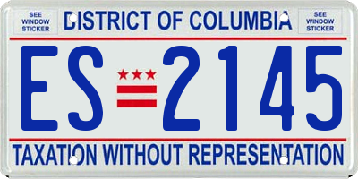 DC license plate ES2145