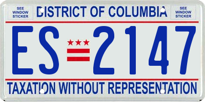 DC license plate ES2147