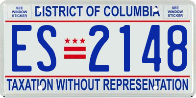 DC license plate ES2148