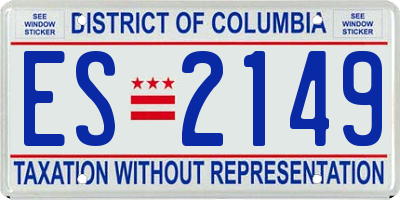 DC license plate ES2149