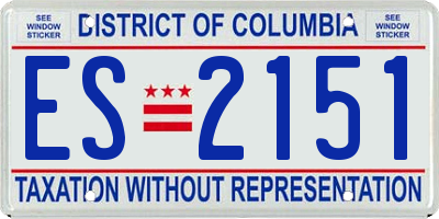 DC license plate ES2151