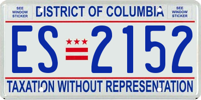 DC license plate ES2152