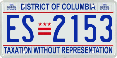 DC license plate ES2153